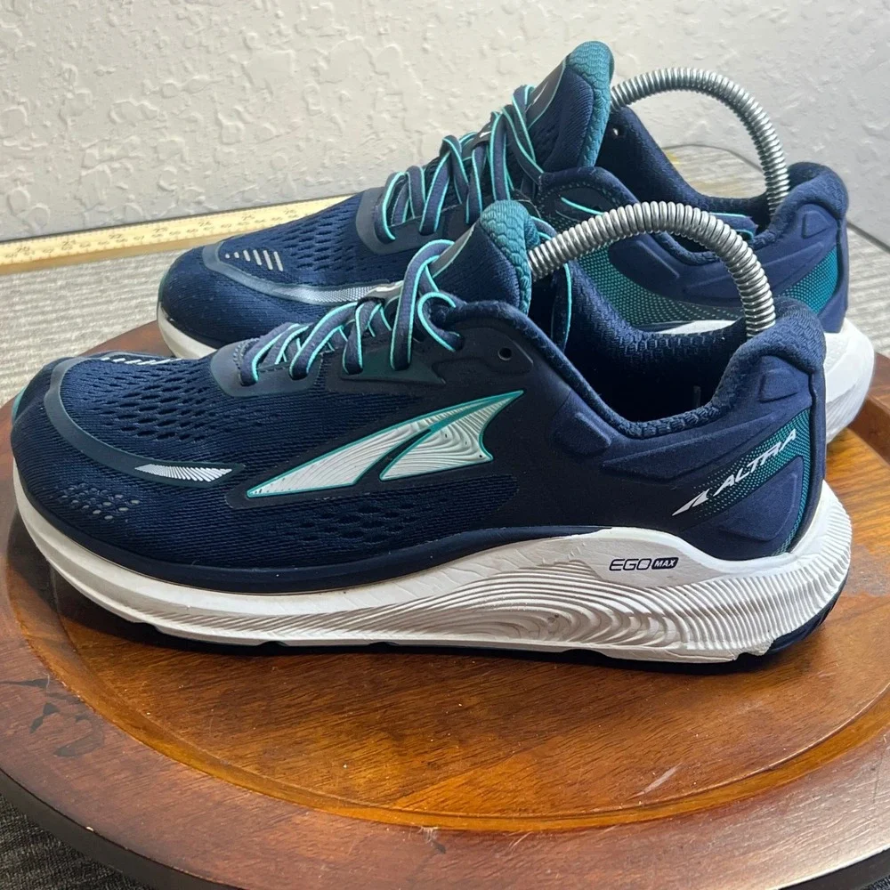 Altra Paradigm 6 Running Shoes Mens Navy Teal Ego Max Stability Sneakers Navy